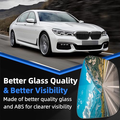 Image of Passenger Side Mirror Replacement for BMW G11 740i 750i 2016-2021, G30 530i 540i 550i 2017-2020,G32 630i 640i - Right Side Mirror Glass, Rear View Mirrors Glass with Power Heated & Blind Spot