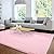 Soft Modern Indoor Large Shaggy Rug for Livingroom Bedroom Dorm Kids Room Home Decorative, Non-Slip Plush Fluffy Furry Fur Area Rugs Comfy Nursery Accent Floor Carpet 6x9 Feet, Pink