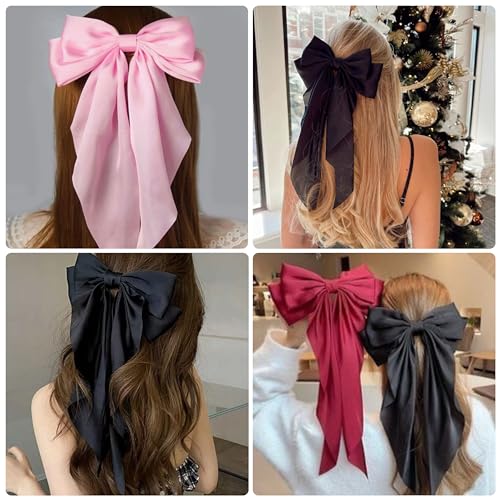 Pinzas grandes para cabello con moño, 3 piezas miniatura 5