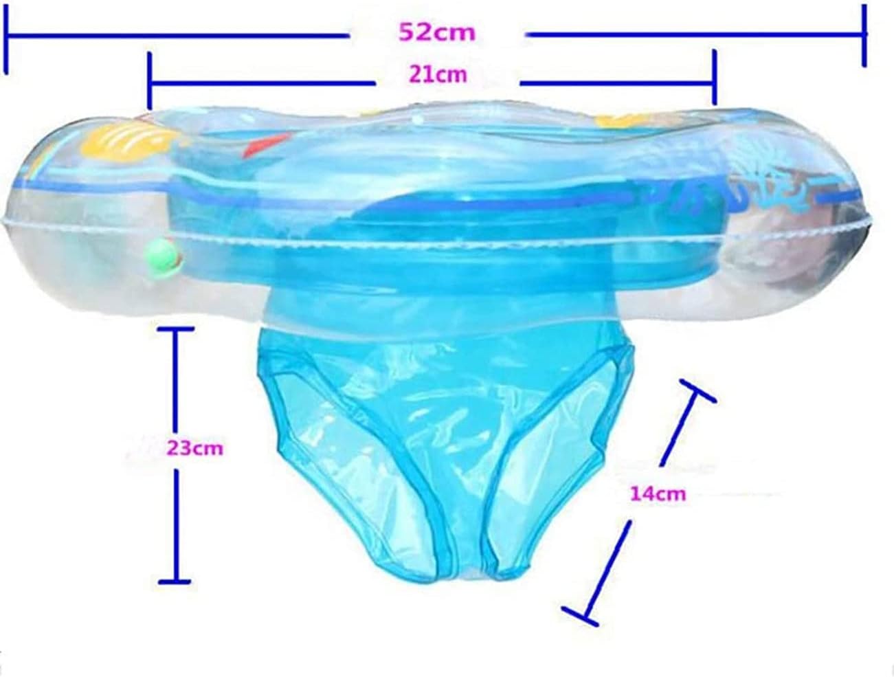 CPALNQMCU Baby Swimming Ring Float, Inflatable Baby Swim Ring with Seat