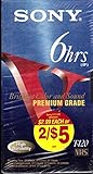Sony 6 Hours VHS Premium Grade Video Cassette T-120