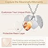 Custom4U Cubic Zirconia Angel Wing Heart Locket Necklace with Picture Custom Personalised Photo Locket Necklaces for Women #3