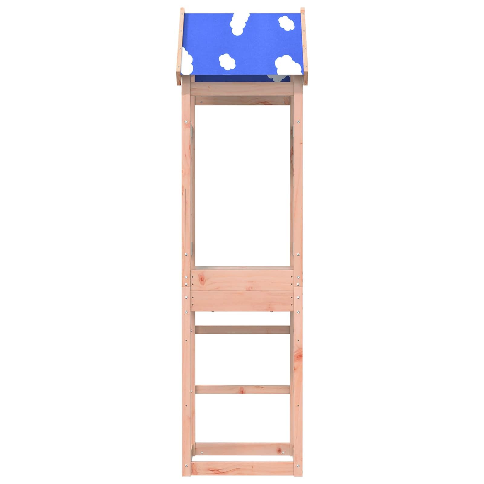 vidaXL Spielturm Braun 52,5 x 46,5 x 208 cm Massives Douglasienholz, Moderner, robuster Spielturm, Freizeitset für draußen, Spielplatz für Kinder, Schaukeln, Rutschen, Klettern