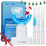 Teeth Whitening Kit with LED Lights, Teeth Whitener with 32X Powerful Blue-Red Rechargeable LED Light, 2+1 Teeth Whitening Gel- Effective for Sensitive Teeth, Accelerated Teeth Whitening
