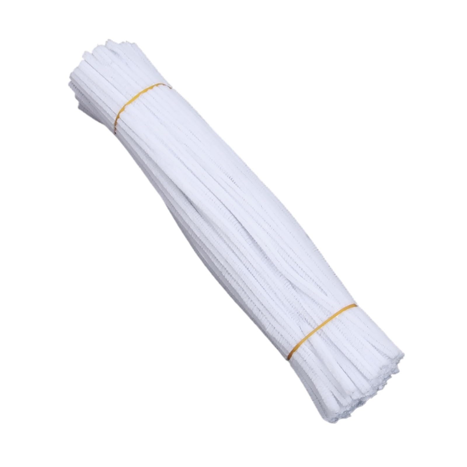 TGDGFKIAS Cure-pipes pour loisirs créatifs, Cure-pipes tiges chenille 30 cm paquet de 100 fournitures d'artisanat multicolores(White)