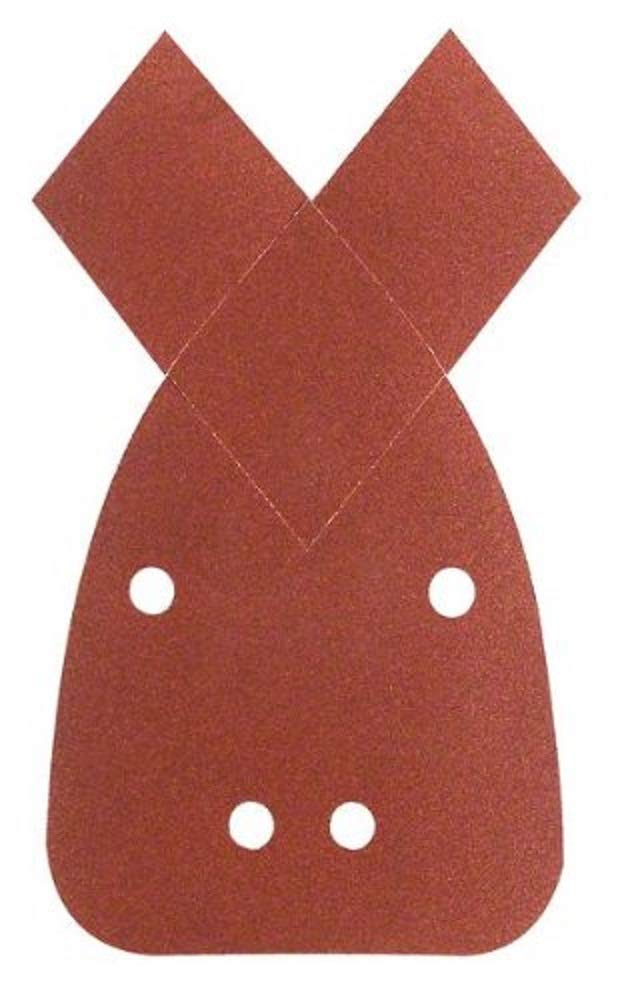 Bosch Accessories 2609256A68 Feuilles abrasives pour Ponceuses Multi 90 x 135 Nombre de trous 4, Grain - 40, Lot de 5 feuilles