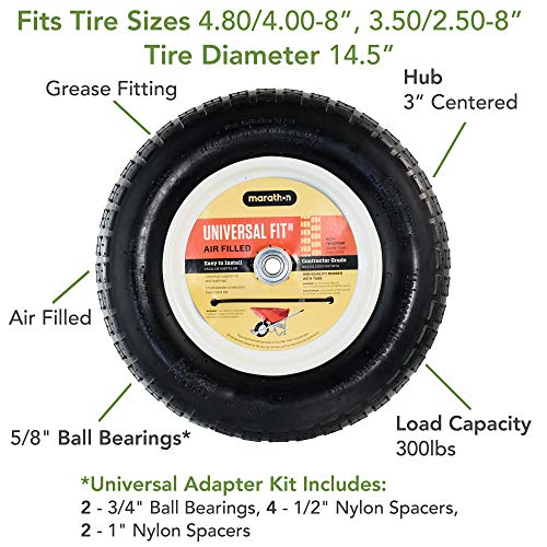 Marathon 20265 Universal Fit Pneumatic (Air-Filled) Wheelbarrow Tire 3