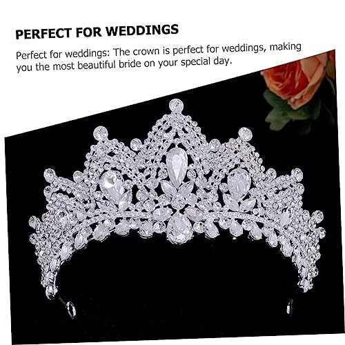 Couronne de Mariage de Accessoire Filles pour Célébrations blanches et strass - 4