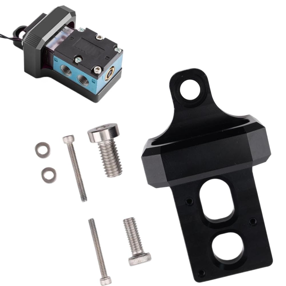 4-Port Boost Solenoid Mount Bracket Billet Aluminum Compatible with MAC 4 Port Boost Controller