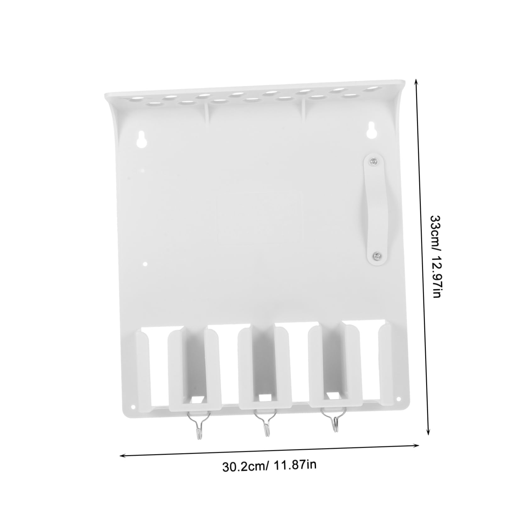 Soporte de Pared para Herramientas de Peluquería, Organizador de Plástico Blanco para Cortapelos y Cepillos, Ahorro de Espacio Adecuado para Salones y Barberías