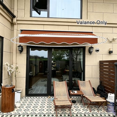 Cubiertas para terraza jardín tienda con valance de toldo resistente al sol 6