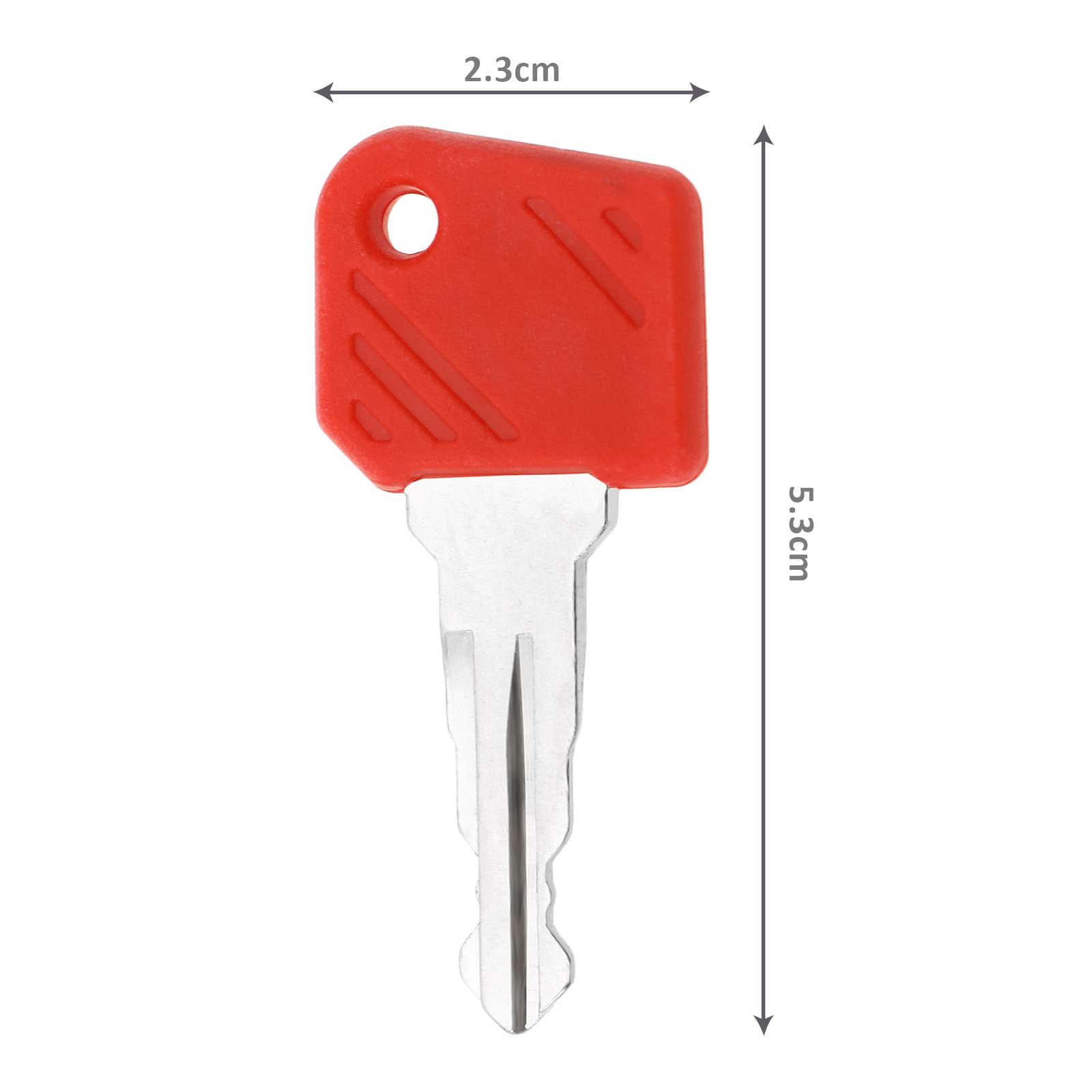 EMSea 10Pcs Ignition Key 702/26906870 Compatible with Jungheinrich Tractor Replacement Key Construction Machines Keys 5.3x2.3cm Red - Image 4
