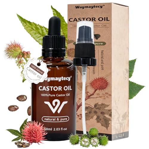 50ml Aceite de Ricino,para Crecimiento y Reparación del Cabello,hidrata profundamente, y mejora la elasticidad de la piel