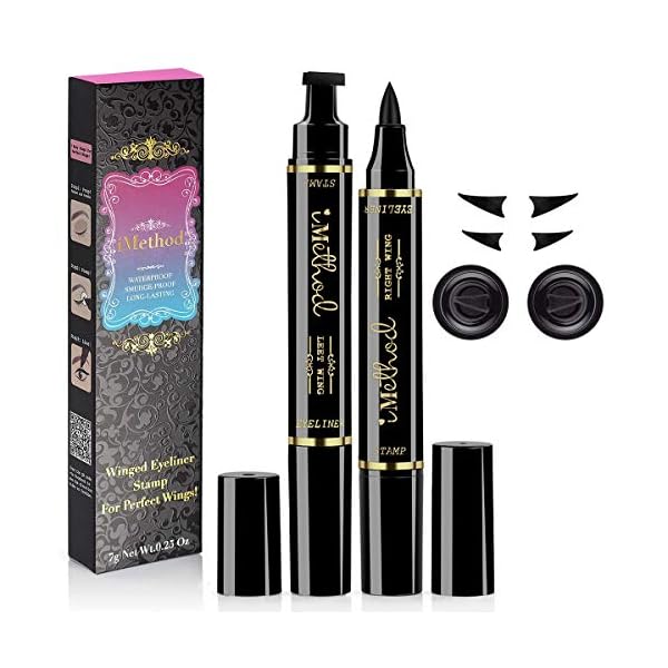 iMethod-Eyeliner-Stamp-iMethod-2-Pens-Winged-Eyeliner-Stamp-Perfect-Wing-Cat-Eye-Stamp-Long-Lasting-Liquid-Eye-Liner-Waterproof-Smudgeproof-Makeup-10-mm-Standard iMethod Eyeliner Stamp 2 Pens Winged Eyeliner Stamp, Perfect Wing Cat Eye Stamp, Long Lasting Liquid Eye Liner, Waterproof & Smudgeproof Makeup