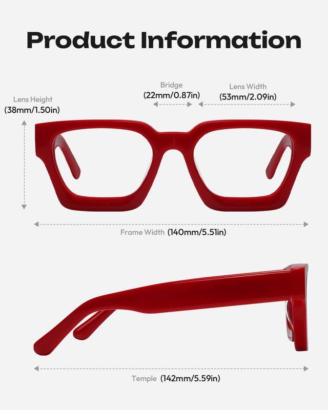 Image of Blue Light Blocking Glasses - Anti Glare & Eyestrain, 99% Filter, Lightweight Acetate Frame for Gaming /Office /Reading