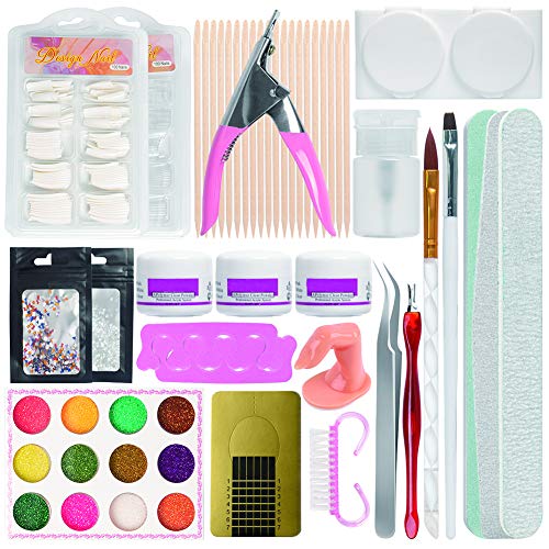 Vcedas Nail Acrylic Art Powder Set Manicure Kit Acrylic Glitter Powder Nail Decoration 3D Nail Nail Art Tools for Acrylic Nails Tools