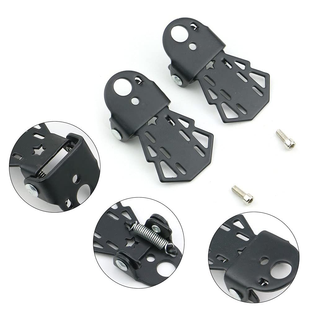 MiOYOOW 1 Pair Bicycle Rear Pedals, Folding Bike Pegs Non-Slip Bikes Foot Rest Plates for Mountain Bicycle E-Bike - Image 2