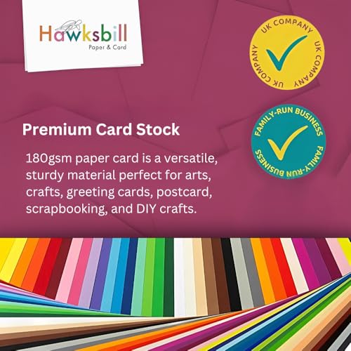 Hawksbill A4 Bright Yellow Card 180 GSM Premium Bright Yellow Cardstock Pack of 100, 100 Sheets - Image 2