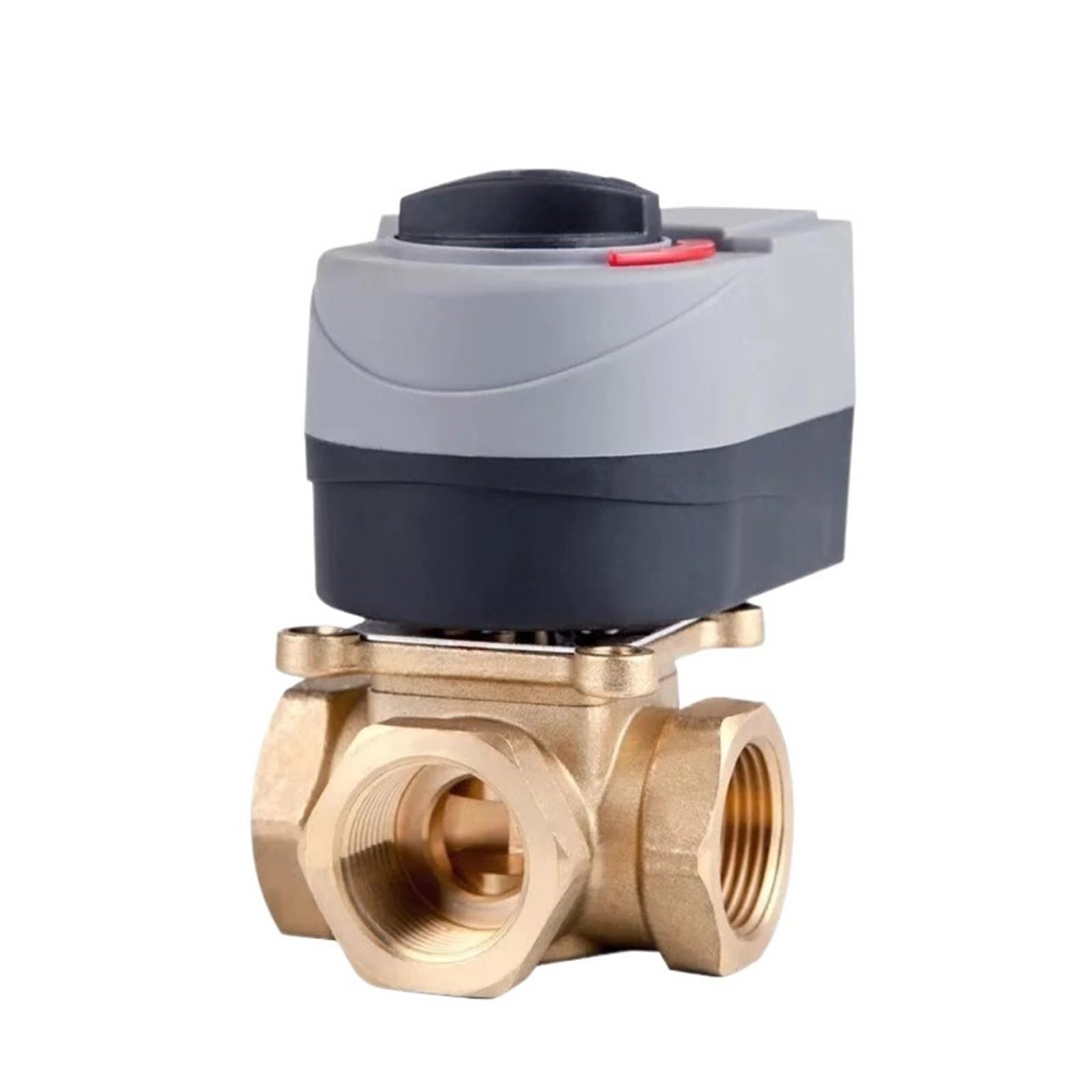 Válvula de bola Válvula eléctrica Válvula de bola motorizada de latón La válvula de tres vías puede ser manual y automática DN25 Para equipos de agua potable
