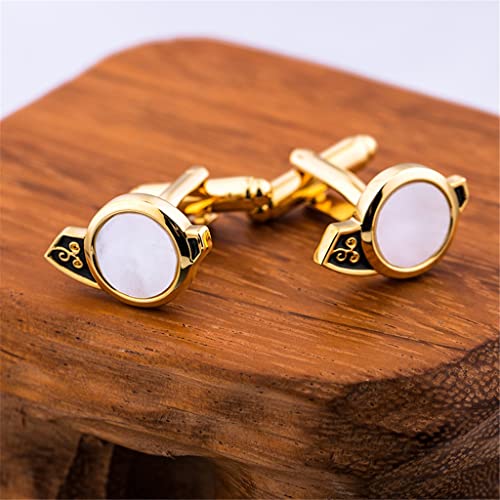 Dcot Shell Cuff Links Necktie Clip For Tie Pin For Mens Tie Bars Cufflinks Tie Clip Set Cufflinks Guests #TOP1