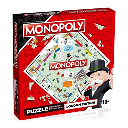 Winning Moves London Monopoly 1000 Piece Jigsaw Puzzle Game Piece together the iconic Monopoly game board with memorable spaces including Mayfair Old Kent Road and Fleet Street for ages 10 plus