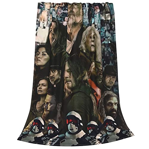 Scrfuckeam Walking Dead Flannel Blanket 60''X50'' Soft Throw Blanket Ultra-Soft Micro Fleece Blanket For All Season #TOP1