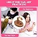 Practice Fingers Hand Acrylic Nails: 3PCS Fake Fingers to Practice Fake Nails - Manicure Acrylic Nail Hands Training Set with Base and 100PCS Brown Nail Tips for Nail Supplies