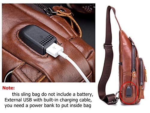 BULLCAPTAIN-Genuine-Leather-Mens-Sling-Bag-Multipurpose-Travel-Crossbody-Chest-Bag-Daypacks-with-USB-Charging-Port