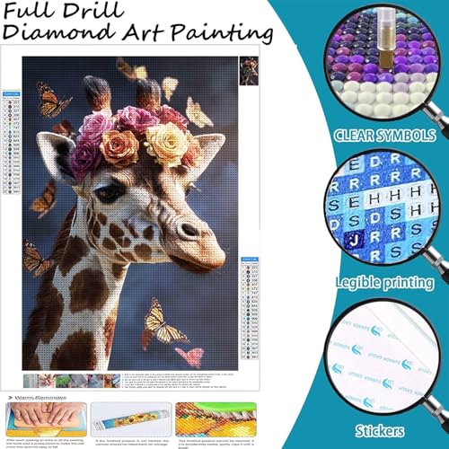 Diamond Painting Fleurs pour Déco Chambre - Kit Mosaïque Crystal Art 60x80cm