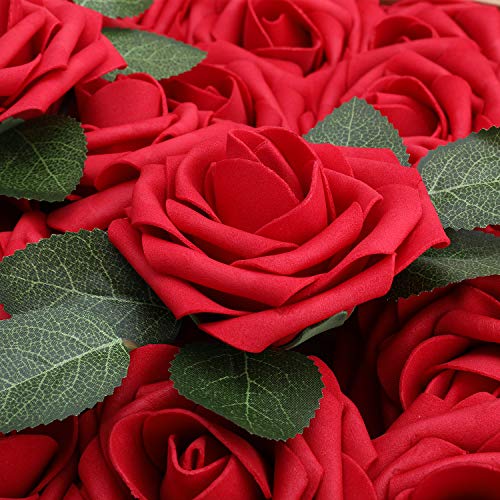 image for YSBER Roses Artificial Flowers - 25Pcs Big PE Foam Rose Artificial Flo