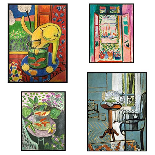 Printerland SET POSTER da parete Stampe da muro stile MATISSE Cartoncino Extrawhite - SENZA CORNICE - Decorazione Murale Soggiorno Arredo casa Camera da letto Cucina (MATISSE)