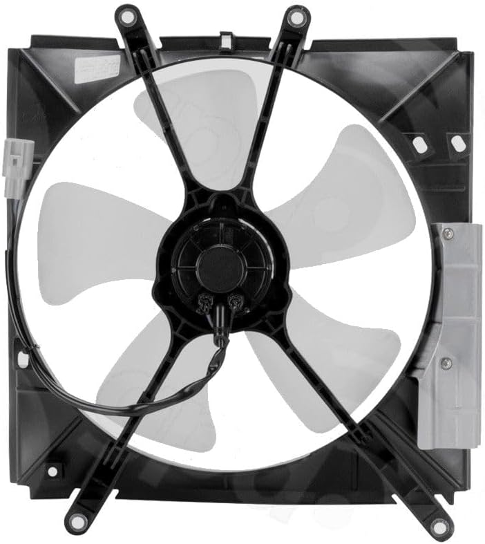 Replacement Left Engine Cooling Fan Assembly for 1993-1997 Geo, Toyota Corolla, Prizm (1.6L 4 Cylinder)