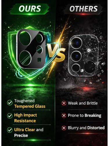 Image of SHILD Camera Lens Protector for Vivo V70 / Vivo V70 Elite, 9H Tempered Glass, Ultra Clear HD, Scratch-Resistant, Case Friendly, Bubble-Free Easy Installation, 1 Pack