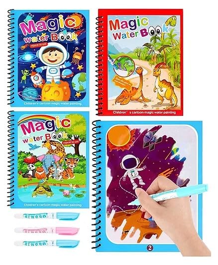 Reusable Magic Water Coloring Doodle Book with Magic Pen | Quick-Dry Water Coloring Book | Doodle Painting Board for Childrens Educational Drawing Activities. (B0DCD2CF8K) Amazon Price History, Amazon Price Tracker