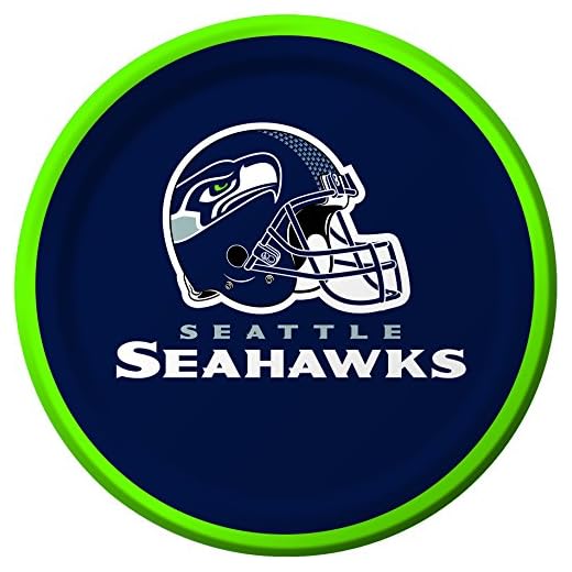 Creative Converting 8 Count Seattle Seahawks Paper Dessert Plates