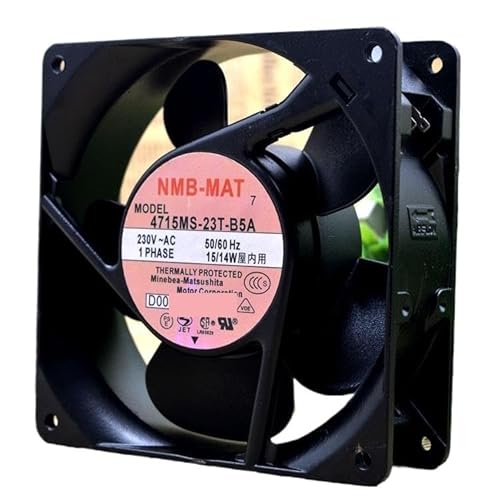 ZCDYGHU Ventilador de Flujo axial Radiante, 4715MS-23T-B5A, 12038, 230 V, 15 W, 12 cm, caudal Aire máximo