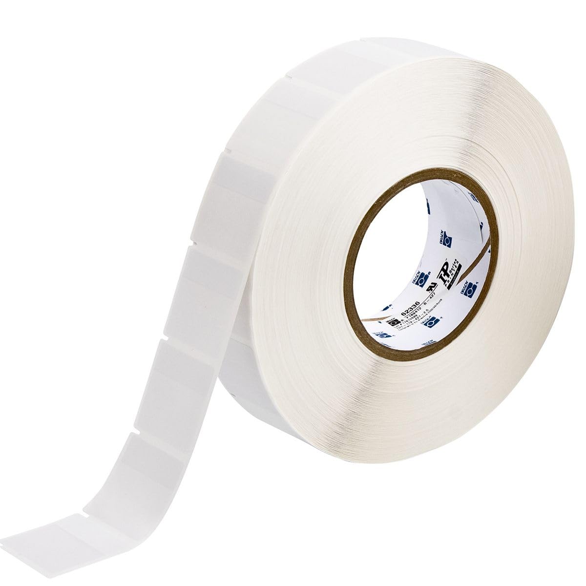 Brady Etikette auf Rolle B. 38.1 mm für BBP11 2500 Pro Rolle auf Weiß Weiß Beschichtet Durchsichtiges Vinyl