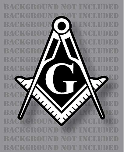 Image of Stonemason Square and Compass Mason Masonic Freemason G Decal Sticker (2 Pack 2 inch)