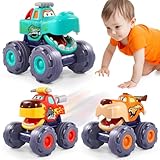 OCATO Car Toys for 1 Year Old Boy Gifts, Pull Back Monster Truck Toy Cars for Toddlers 1-3, 1 2 3 One Year Old Boy Birthday Gift 1st Vehicles Kids Stocking Stuffers Toddler Baby Boys Toys 12-18 Months