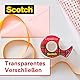 Scotch Crystal Klebeband, 19 mm x 7.5 m, 2 Rollen und 1 GRATIS und Handabroller - Allzweck-Klebeband für die Reparatur, Verschließen von Dokumenten