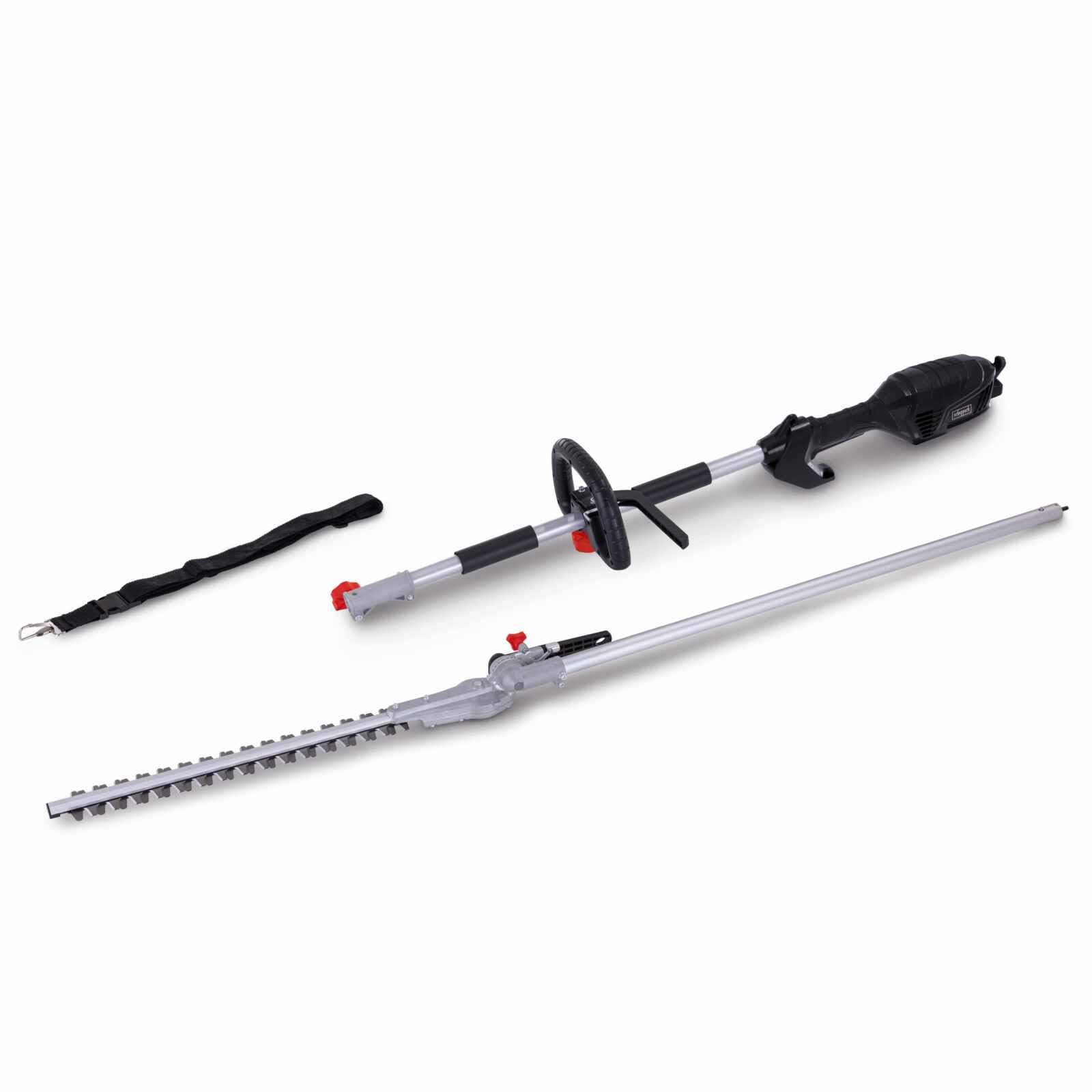 Scheppach ETHT1000 Electric Long-Reach Hedge Trimmer, 1000W, 2.6m Reach, 500mm Blade, 135° Adjustable Head