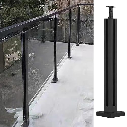 Adjustable Balcony Glass Railing Post for Patio & Stairway, 39.4"