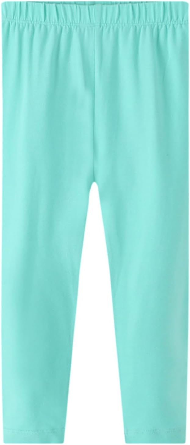 Girls Leggings 3-Pack Set Cotton Casual Solid Stripe Stretch Tights Pants - Image 3