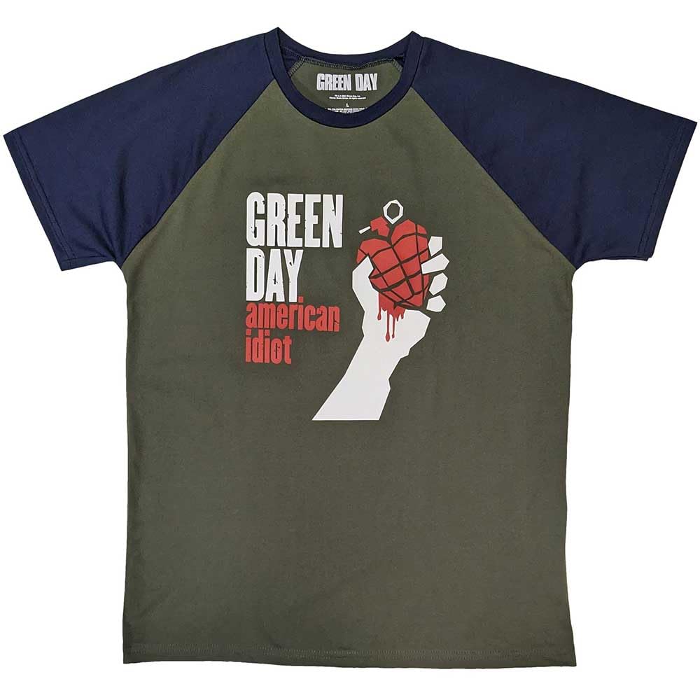 Rock Off officially licensed products Green Day American Idiot Raglan T Shirt XXL