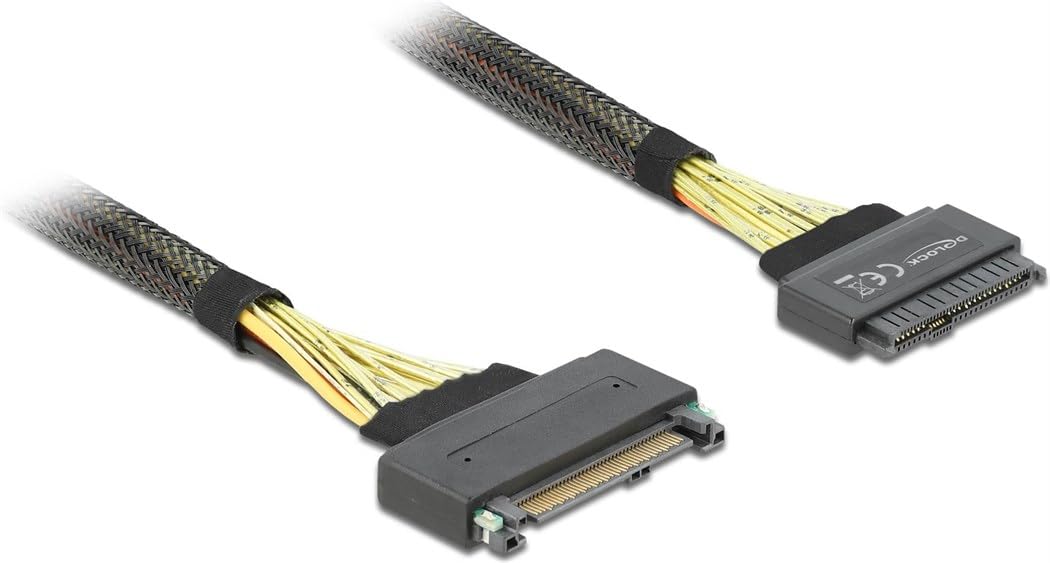 DeLOCK 84518 SATA-Kabel, 1 m, Schwarz