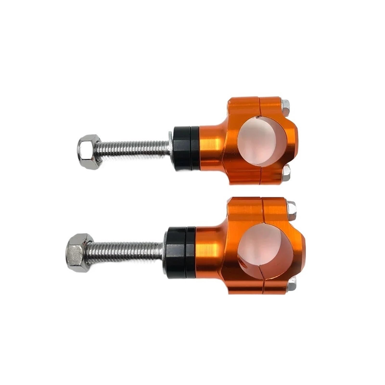 EHYSYN Motorcycle Handlebar Clamp CNC Aluminum Alloy Bar Clamps 1 1/8" 28mm HandleBar Riser(10mm Orange)