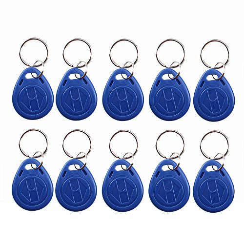 MINDRFID T5577 RFID Key Fob 125KHz Proximity ID Card Key Tags, Read and Rewirtable Keyfobs (10 PCS)
