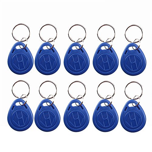 MINDRFID T5577 RFID Key Fob 125KHz Proximity ID Card Key Tags, Read and Rewirtable Keyfobs ( 10 PCS)