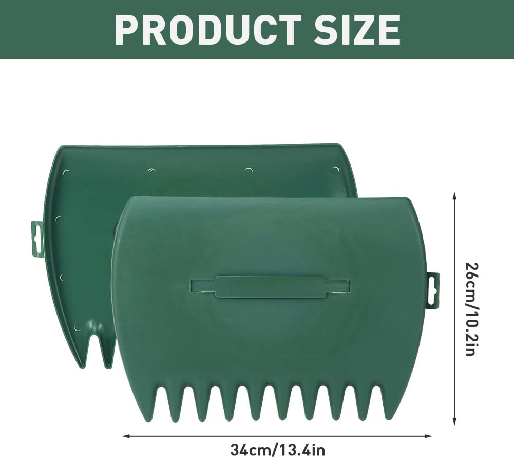 2pcs Leaf Scoops Hand Rakes, Leaves Grabber, Lightweight Leaf Picker Upper image 2