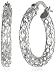 14k White Gold Cutout Hoop Earrings